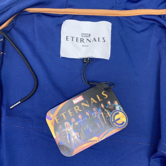 Marvel Eternals Superhero Zip Up Hoodie Sweatshirt Cosplay Jacket, Men’s Large - Picture 6 of 11